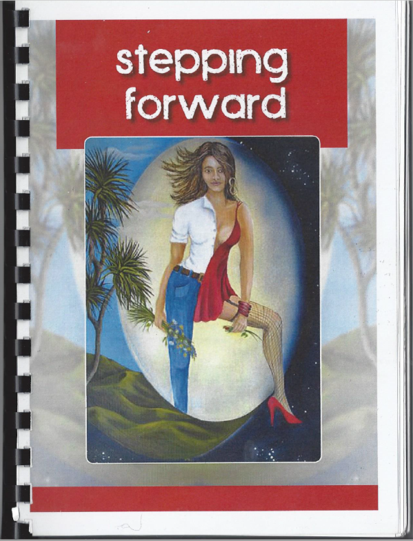 The cover of ‘Stepping Forward: New Workers’ Kit’, a handbook issued by the NZPC to women and girls involved in the sex trade.